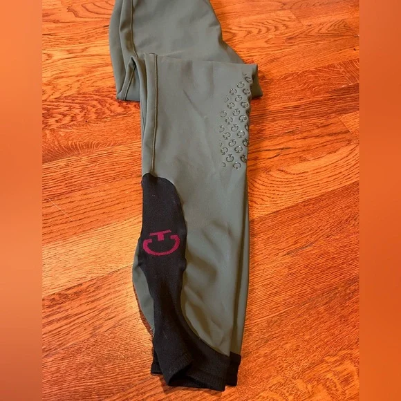 Kids Cavalleria Green Logo grip Breeches - Picture 2 of 8